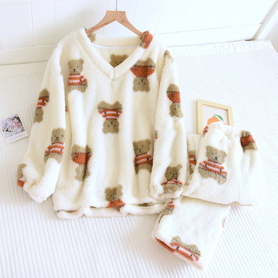 Pūsta moteriška meškos palaidinė ir apatinė pižama