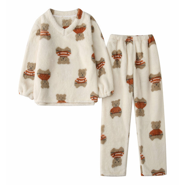 Pūsta moteriška meškos palaidinė ir apatinė pižama