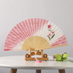 Vasaros šilko ventiliatorius Abanicos Para Boda nešiojamas bambuko dovanos rankinis ventiliatorius 21 cm klasikinių vakarėlių šokių ventiliatoriai Ventiliteur Hanfu dekoravimas