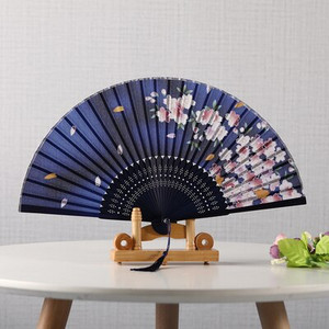 Vasaros šilko ventiliatorius Abanicos Para Boda nešiojamas bambuko dovanos rankinis ventiliatorius 21 cm klasikinių vakarėlių šokių ventiliatoriai Ventiliteur Hanfu dekoravimas