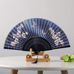 Vasaros šilko ventiliatorius Abanicos Para Boda nešiojamas bambuko dovanos rankinis ventiliatorius 21 cm klasikinių vakarėlių šokių ventiliatoriai Ventiliteur Hanfu dekoravimas