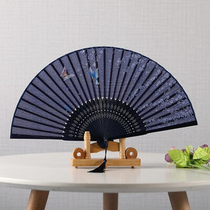 Vasaros šilko ventiliatorius Abanicos Para Boda nešiojamas bambuko dovanos rankinis ventiliatorius 21 cm klasikinių vakarėlių šokių ventiliatoriai Ventiliteur Hanfu dekoravimas