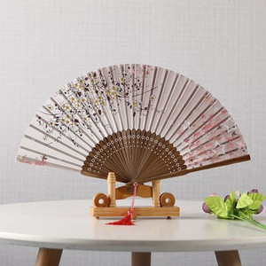 Vasaros šilko ventiliatorius Abanicos Para Boda nešiojamas bambuko dovanos rankinis ventiliatorius 21 cm klasikinių vakarėlių šokių ventiliatoriai Ventiliteur Hanfu dekoravimas