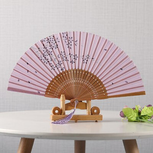Vasaros šilko ventiliatorius Abanicos Para Boda nešiojamas bambuko dovanos rankinis ventiliatorius 21 cm klasikinių vakarėlių šokių ventiliatoriai Ventiliteur Hanfu dekoravimas