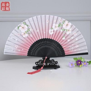 Vasaros šilko ventiliatorius Abanicos Para Boda nešiojamas bambuko dovanos rankinis ventiliatorius 21 cm klasikinių vakarėlių šokių ventiliatoriai Ventiliteur Hanfu dekoravimas