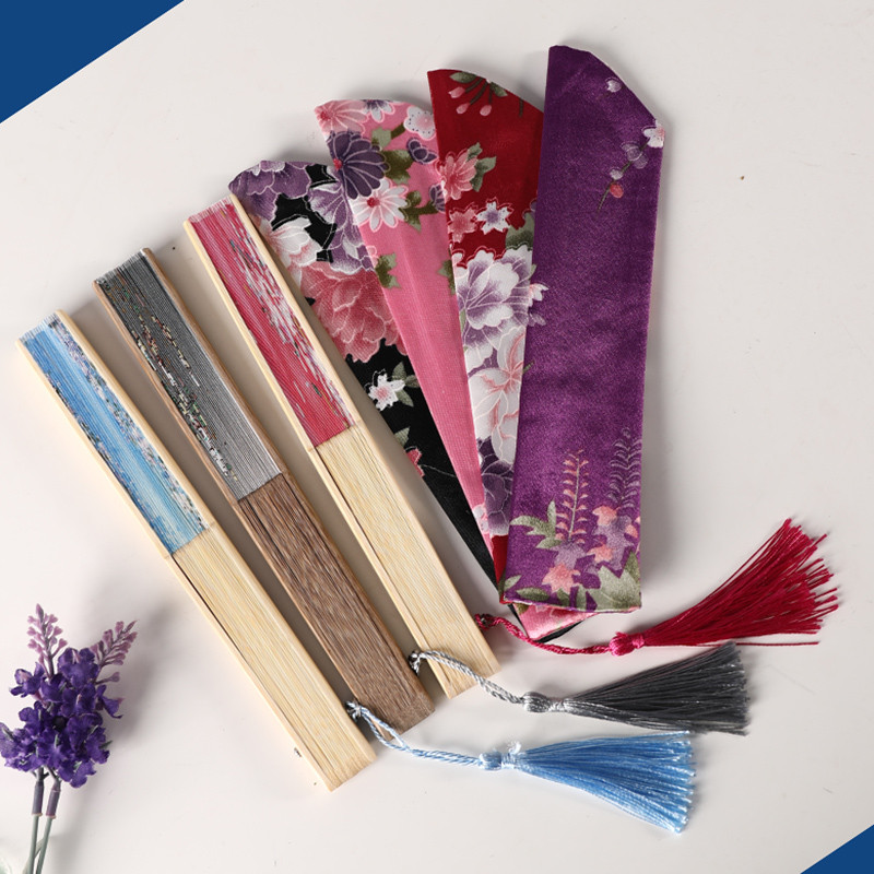Vasaros šilko ventiliatorius Abanicos Para Boda nešiojamas bambuko dovanos rankinis ventiliatorius 21 cm klasikinių vakarėlių šokių ventiliatoriai Ventiliteur Hanfu dekoravimas