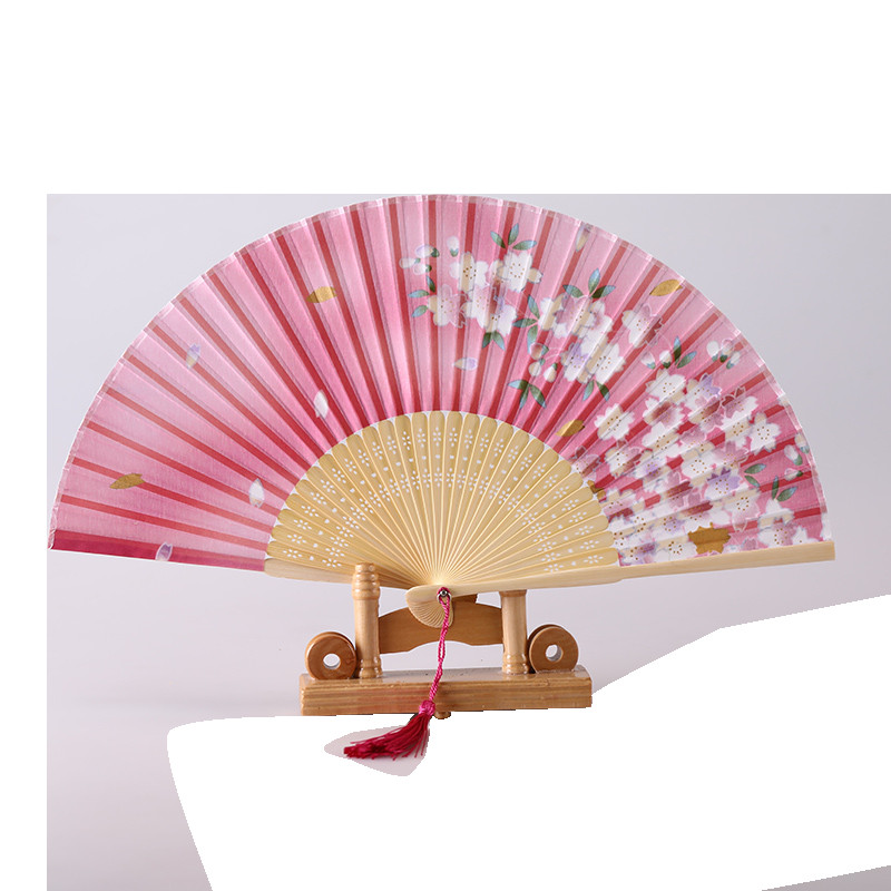 Vasaros šilko ventiliatorius Abanicos Para Boda nešiojamas bambuko dovanos rankinis ventiliatorius 21 cm klasikinių vakarėlių šokių ventiliatoriai Ventiliteur Hanfu dekoravimas