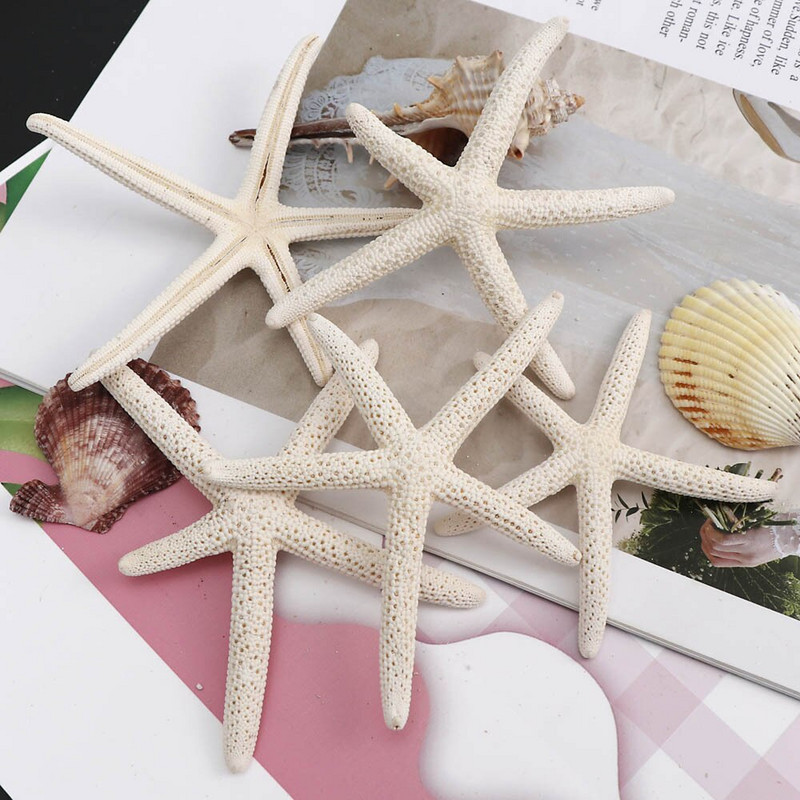5-8cm 4db kis Starfish Beach Craft Natural Sea Stars kézműves dekoráció barkács kézzel készített kiegészítők
