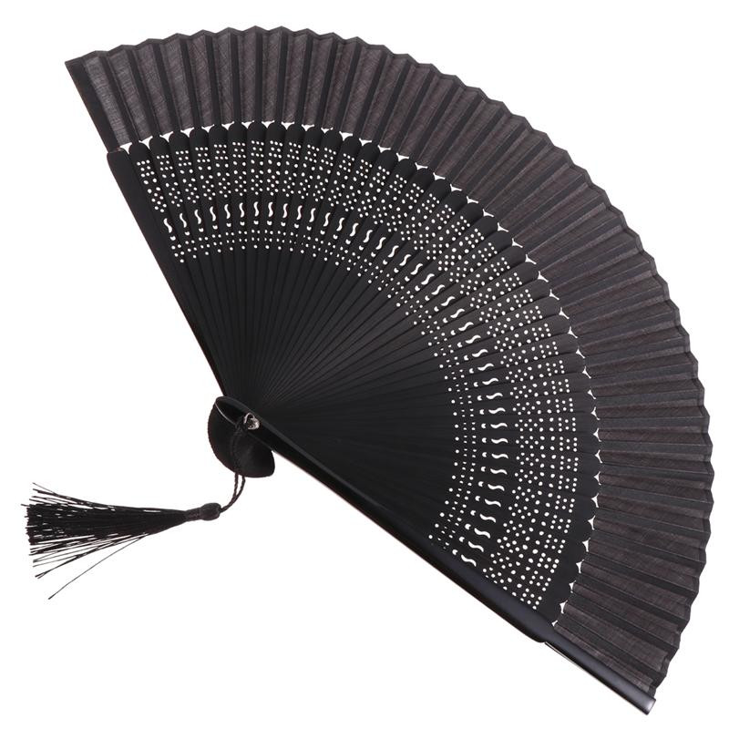 Vintage kézi összecsukható legyező táncelőadás ventilátor dekoratív kínai stílusú kézműves üreges kézi legyezők parti kedvencek ajándék nyár