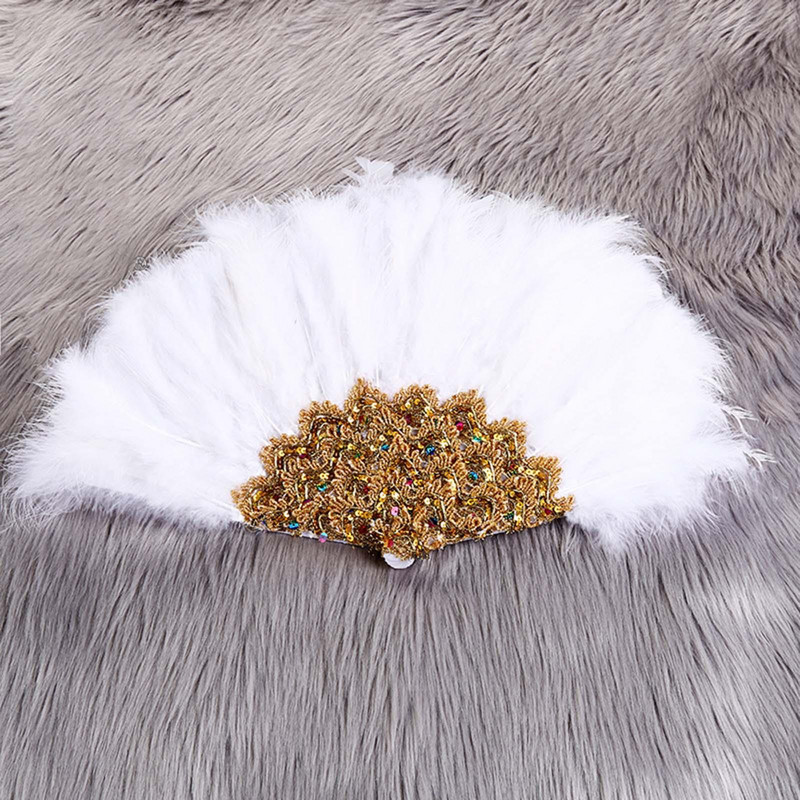 Nunta Mireasa Fan cu pene Fantastic Party Dancing Fan Handheld Decorative pentru ceai Decorat Halloween Woman Gift Stage