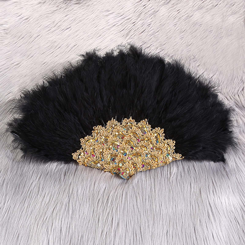 Nunta Mireasa Fan cu pene Fantastic Party Dancing Fan Handheld Decorative pentru ceai Decorat Halloween Woman Gift Stage