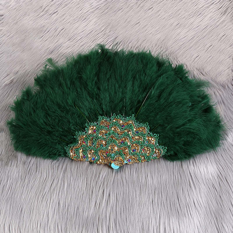 Nunta Mireasa Fan cu pene Fantastic Party Dancing Fan Handheld Decorative pentru ceai Decorat Halloween Woman Gift Stage