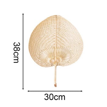 5 τμχ/Παρτίδα Μπαμπού Χειροποίητος ανεμιστήρας Pushan Arts Χειροποίητος ανεμιστήρας μπαμπού σε σχήμα ροδάκινου Καλοκαιρινός ανεμιστήρας αέρα DIY Κινεζικός ανεμιστήρας χαρτιού