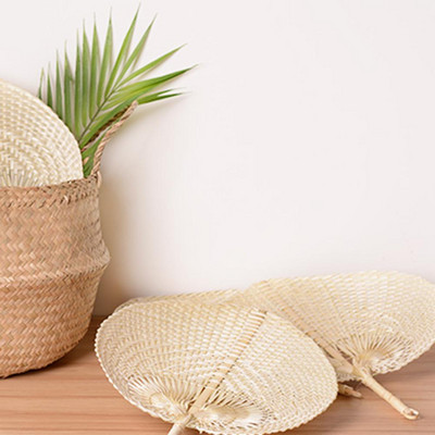 5db/tétel Bambusz kézi ventilátor Pushan Arts kézzel készített legyező őszibarack formájú bambusz ventilátor Summer Cool Air ventilátor DIY kínai legyező papír ventilátor