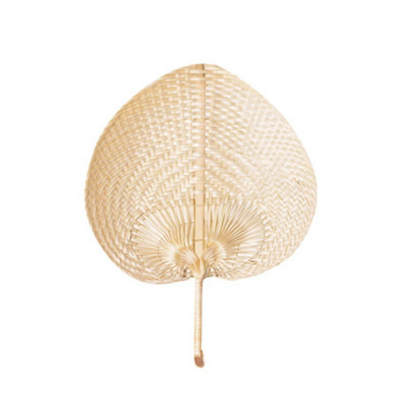 5db/tétel Bambusz kézi ventilátor Pushan Arts kézzel készített legyező őszibarack formájú bambusz ventilátor Summer Cool Air ventilátor DIY kínai legyező papír ventilátor