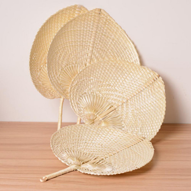 5db/tétel Bambusz kézi ventilátor Pushan Arts kézzel készített legyező őszibarack formájú bambusz ventilátor Summer Cool Air ventilátor DIY kínai legyező papír ventilátor