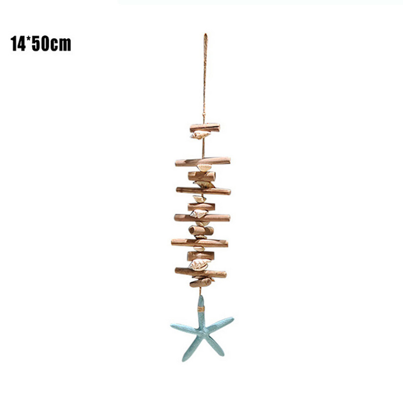 DIY bemutató fal dekoráció Driftwood csikóhal tengeri csillag medál otthoni függesztés mediterrán stílusú Dekorációs medál otthoni dekorációhoz
