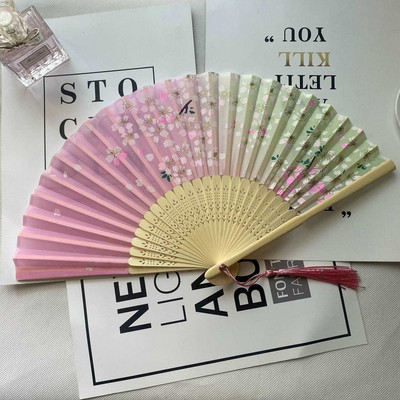 Vintage stila zīda saliekamais ventilators ķīniešu japāņu raksts māksla amatniecība dāvana mājas dekorēšana rotājumi deju roku ventilators