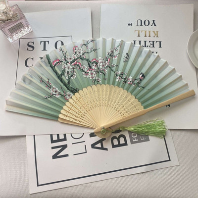 Vintage stila zīda saliekamais ventilators ķīniešu japāņu raksts māksla amatniecība dāvana mājas dekorēšana rotājumi deju roku ventilators