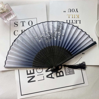 Vintage stila zīda saliekamais ventilators ķīniešu japāņu raksts māksla amatniecība dāvana mājas dekorēšana rotājumi deju roku ventilators