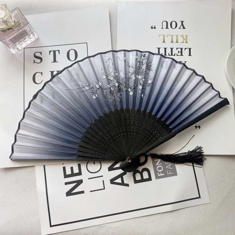 Vintage stila zīda saliekamais ventilators ķīniešu japāņu raksts māksla amatniecība dāvana mājas dekorēšana rotājumi deju roku ventilators