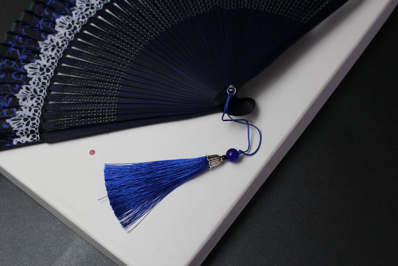 Spalvą keičiantis vainikas vėduoklė moterims sulankstomas vėduoklė nėrinių spalva keičiasi podiumas sulankstomas ventiliatorius Hanfu fotografija ventiliatoriaus galva žalia vėduoklė