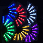 LED világító összecsukható ventilátor Disco tánckellékek Színes világító összecsukható ventilátor Nightclub bár Party előadás kellékek Magic Fan
