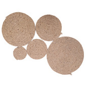 10-30 cm pinto sieninio krepšelio dekoras Kabantys austi rotango plokšti krepšeliai apvalūs kaimiški sieninio krepšelio dekoras svetainei arba miegamajam