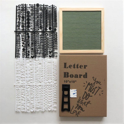 Panou din lemn de 10 x 10 inch Panou de plută Decor de perete Panou din pâslă Stejar 450 de litere Pungă cu șnur Panou din pâslă Decor pentru acasă