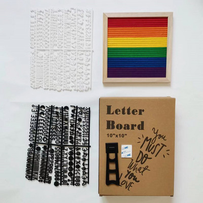 Panou din lemn de 10 x 10 inch Panou de plută Decor de perete Panou din pâslă Stejar 450 de litere Pungă cu șnur Panou din pâslă Decor pentru acasă