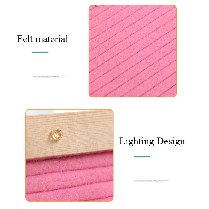 Filc levéltábla LED fénnyel, barkácsolt fa üzenőfallal otthoni nappali dekoráció születésnapi anyák napi ajándék 10x10 hüvelykes