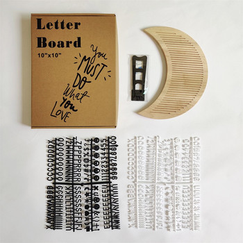 Висококачествена евтина дървена рамка с черен фон Сменяеми табла за писма Табла за съобщения Направи си сам декоративна дъска