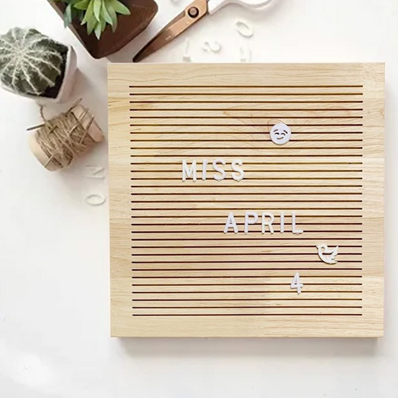 Πίνακας από φελλό 10x10 ιντσών Διακόσμηση τοίχου Δρύινα μηνύματα Πίνακας 460 γραμμάτων Τσάντα σχεδίασης Felt Letter Πίνακας Διακόσμηση σπιτιού Διακόσμηση γραφείου