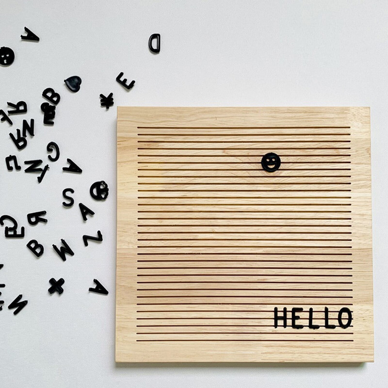 Πίνακας από φελλό 10x10 ιντσών Διακόσμηση τοίχου Δρύινα μηνύματα Πίνακας 460 γραμμάτων Τσάντα σχεδίασης Felt Letter Πίνακας Διακόσμηση σπιτιού Διακόσμηση γραφείου