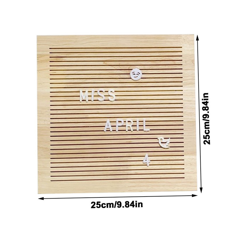 Πίνακας από φελλό 10x10 ιντσών Διακόσμηση τοίχου Δρύινα μηνύματα Πίνακας 460 γραμμάτων Τσάντα σχεδίασης Felt Letter Πίνακας Διακόσμηση σπιτιού Διακόσμηση γραφείου