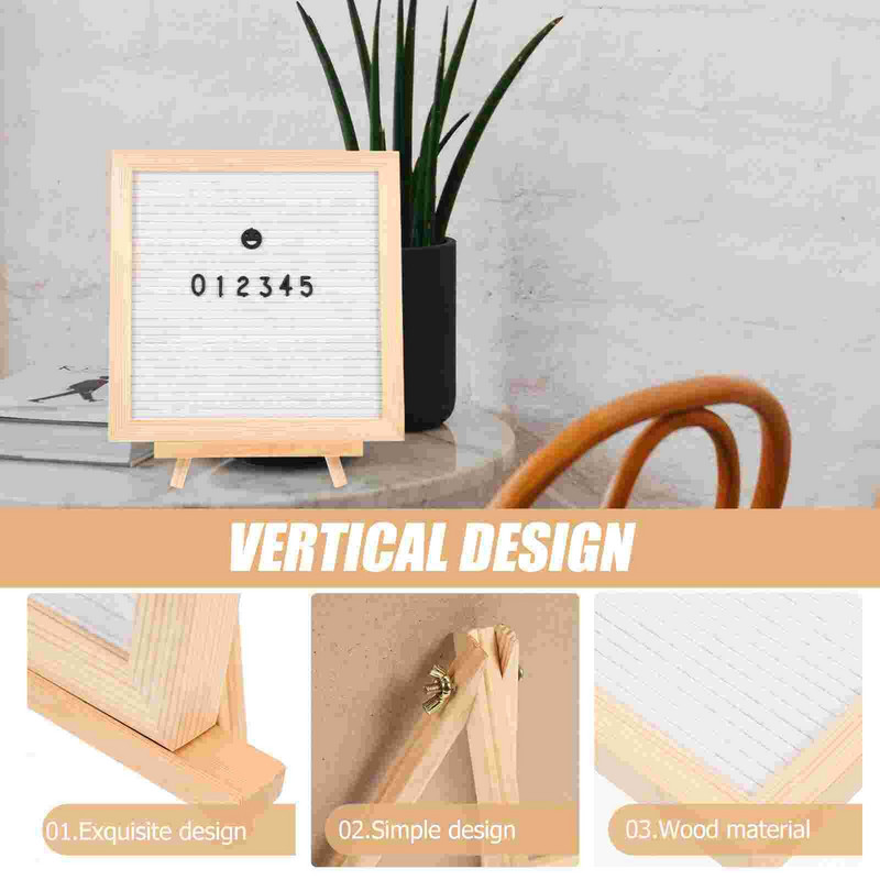 Panou din pâslă Scrisoare Semn de mesaj Memo Anunț schimbător Panou de buletin de birou rustic pentru bebeluși Pătrați de plută pentru fermă.