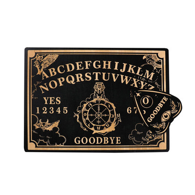 Ορθογώνιο Ξύλο Witchcraft Βωμός πεταλούδα Πυξίδα ραβδοσκοπικό παιχνίδι Μαντική σανίδα Σκαλιστά ξύλινα μεταφυσικό μήνυμα