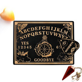 Rectangular Witchcraft Altar Pendulum Dowsing Divination Board Game Carven Wooden Μεταφυσικός Πίνακας Μηνυμάτων