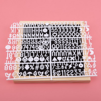 Tablă de scrisori din pâslă Cadru din lemn Simboluri schimbabile Numere Caractere Panouri de mesaje pentru biroul de acasă Tablă de decor Hoggard