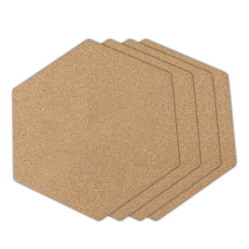 4db Irodai Fali Üzenet Fénykép Háttér Rajz Öntapadó Parafatábla Dekoráció Hatszögletű matricák Bulletin Multifunkciós