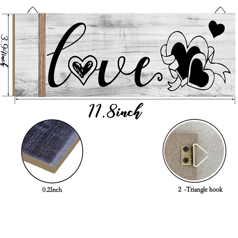 Új dekoráció Szoba Fa akasztós táblák Fa plakett családi táblákhoz Otthon Kávézó Konyha Fürdőszoba dekoráció Ajtó falak dekoráció