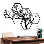Αυτοκόλλητο τοίχου Εξάγωνο 3D Splicing Κλαδιά Εξάγωνο Peel And Stick Art Wall 6 τμχ Αυτοκόλλητη κηρήθρα Wall Craft