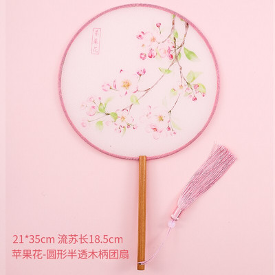 Apvalios formos permatomas siuvinėtas šilko ventiliatorius amatai dovanos namų dekoravimas Hanfu animacijos aksesuarai kinų stiliaus nešiojamas ventiliatorius