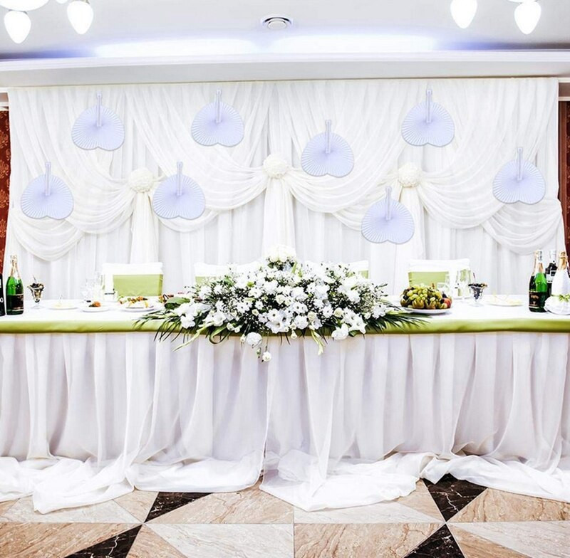 12 buc evantai de hârtie de vară pentru decorarea nunții inimă rotundă pliabilă de evantai de mână pentru decorarea zilei de naștere