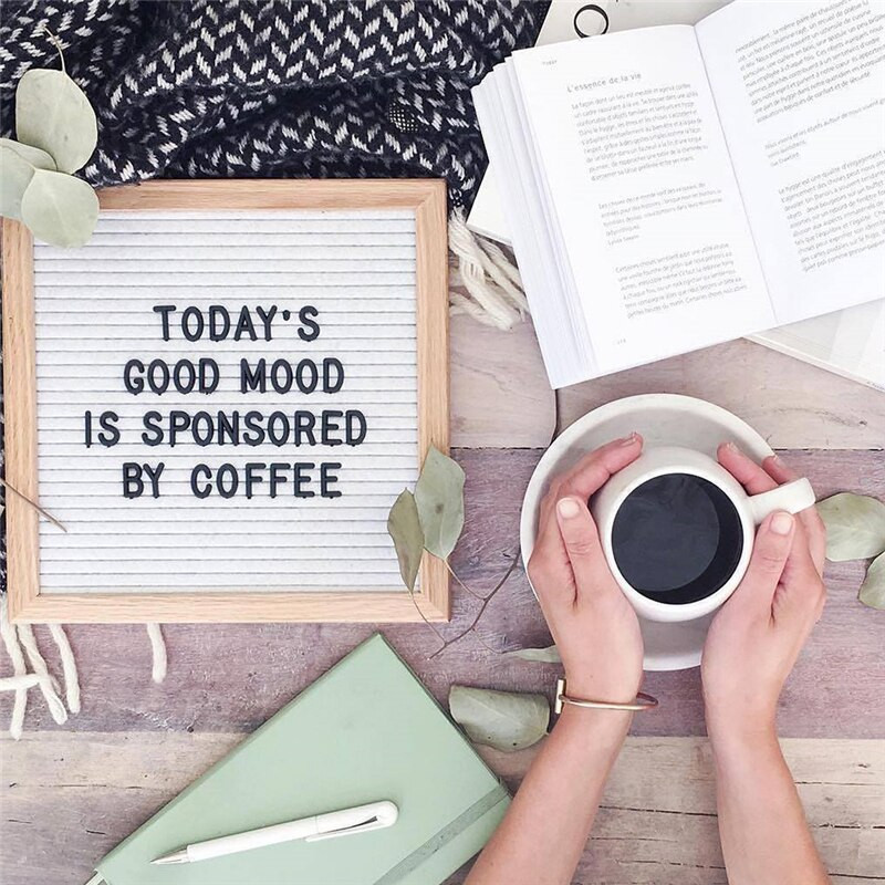 Πίνακας από τσόχα γράμματα Ξύλινη κορνίζα με δυνατότητα αλλαγής Σύμβολα Αριθμοί χαρακτήρες Πίνακες μηνυμάτων για διακόσμηση γραφείου σπιτιού Hoggard