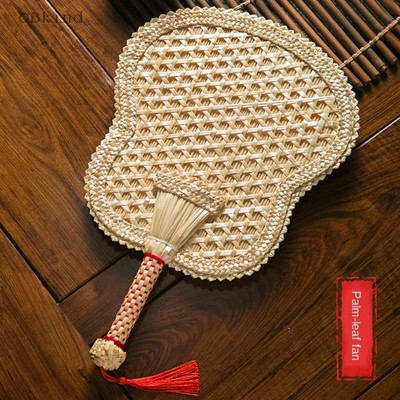 obkind Cao Rankomis austi vėduoklė Nešiojama delnų lapų vėduoklė maža vėduoklė Kiniška vyriška ir moteriška vasarinis popierius medis antikvarinis Mai Die