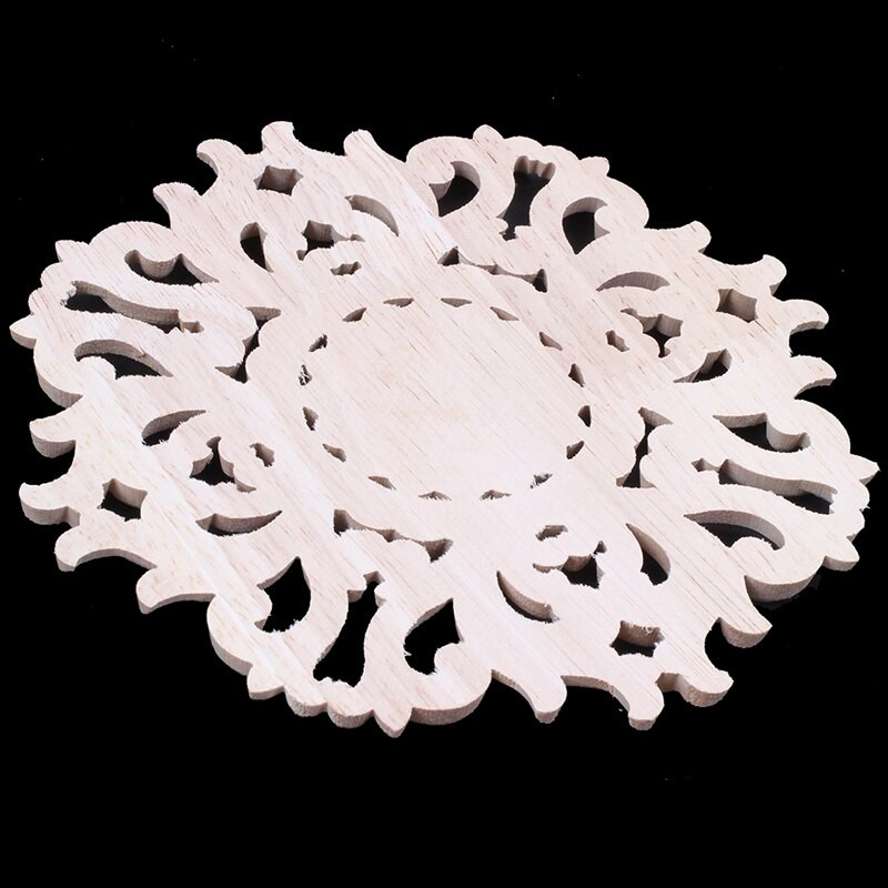 2X tétel fából faragott, hosszú rátétes rátét festetlen virágos falak szekrények ajtó dekoráció típusa: 15 cm A és 21 x 15 cm