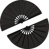 2 db Nagy összecsukható ventilátor nylon vászon kézi összecsukható ventilátor kínai kung fu tai chi ventilátor fekete dekoráció összecsukható kézi ventilátor partira