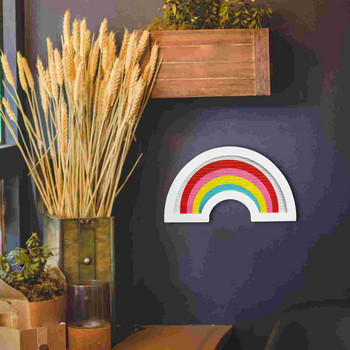 Дъска Филц Писмо Бележка Стена Бюлетин Дисплей Дървена Rainbow Vision Съобщение Снимка Магнитно дърво Офис Корк Декоративен