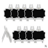 10 DB/tétel Mini fa tábla Vintage Palatábla asztalszám esküvői/karácsonyi/születésnapi buli asztaldísz kellékei